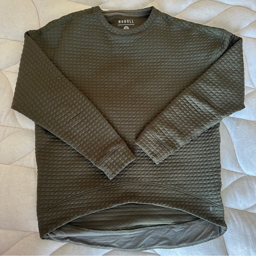Nobull Women's Quilted Crew Pullover Arm Green
